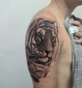 Tiger Shoulder Tattoo National Animal Of Korea Body Art In 2019 in size 1080 X 1160