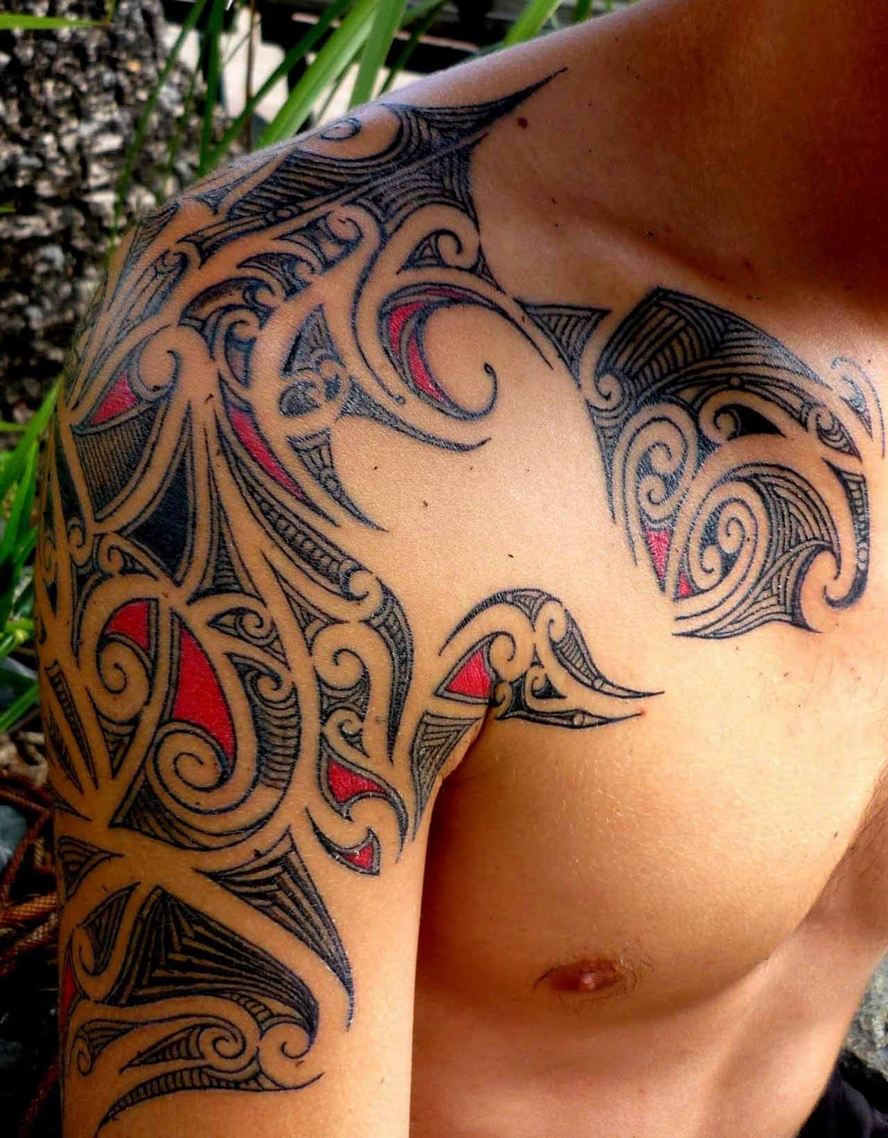 Top 10 Best Shoulder Tribal Tattoo Designs For Men 2013 intended for dimensions 1249 X 1600