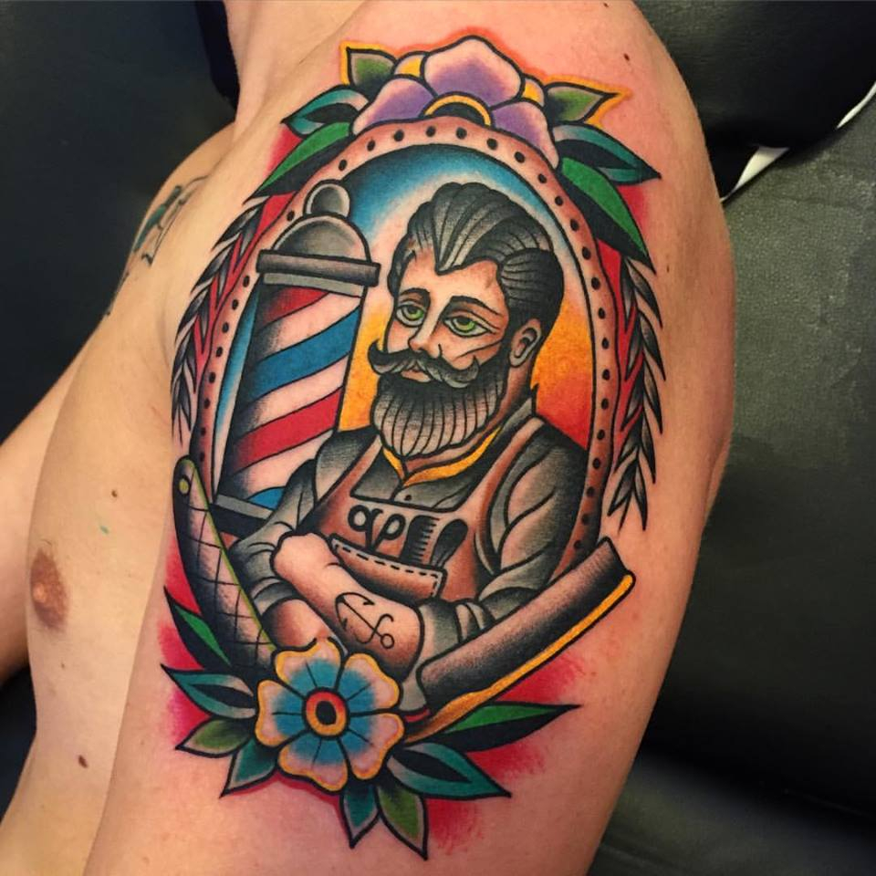 Traditional Tattoo On Man Left Shoulder Samuele Briganti with sizing 960 X 960