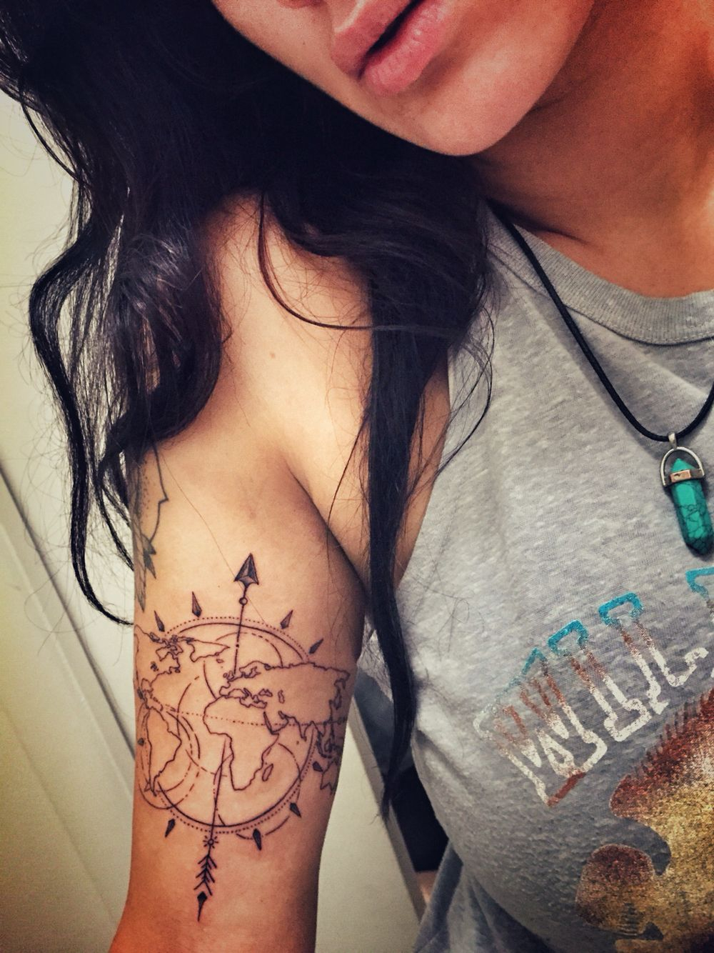 Travel Never Ends Touch Of Ink World Map Tattoos Map Tattoos within measurements 1000 X 1334