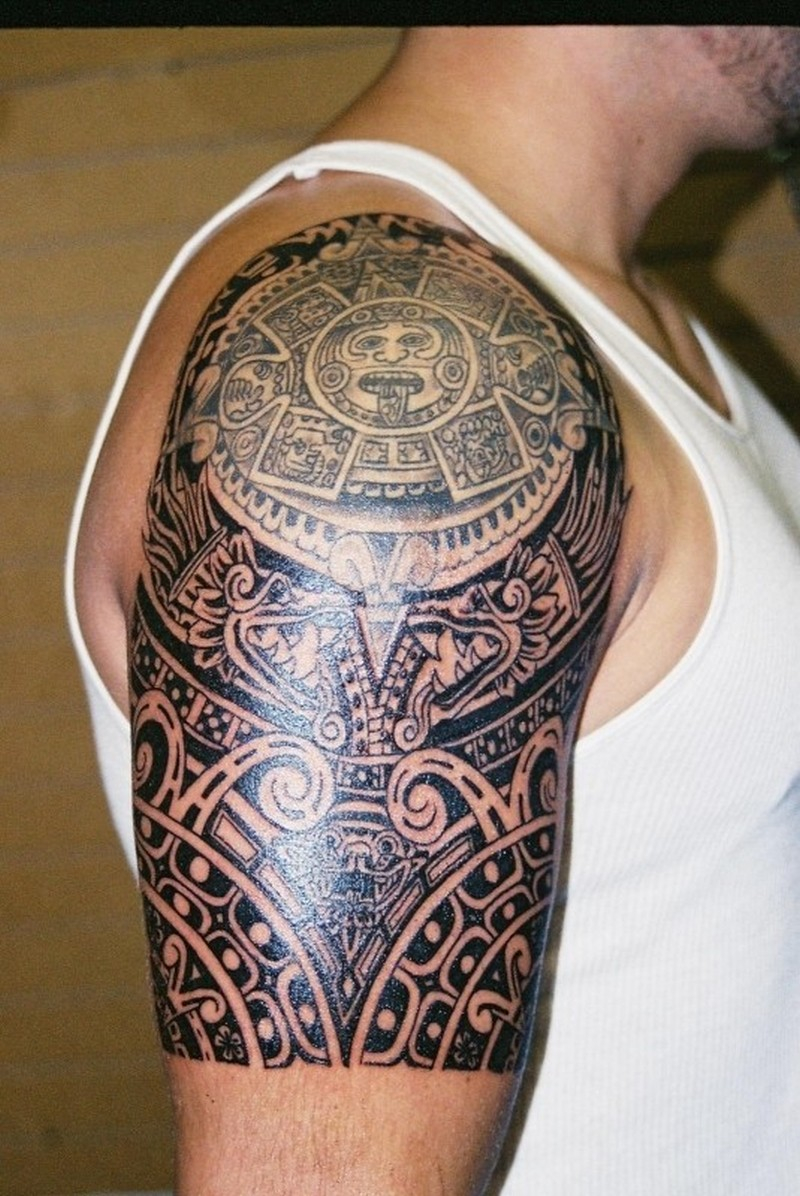 Tribal Aztec Tattoo On Shoulder Tattoos Book 65000 Tattoos Designs within measurements 800 X 1196