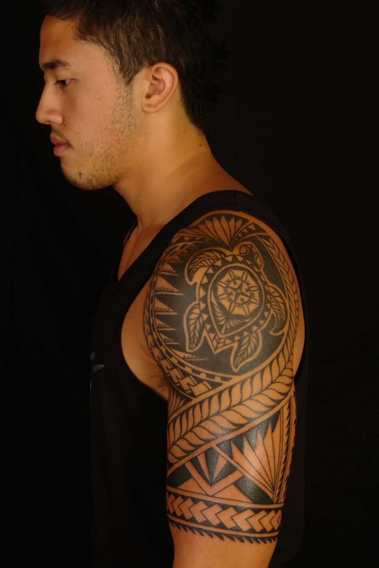 Tribal Hawaiian Tattoo On Left Shoulder Tatoos Maori Tattoo throughout proportions 1280 X 1919