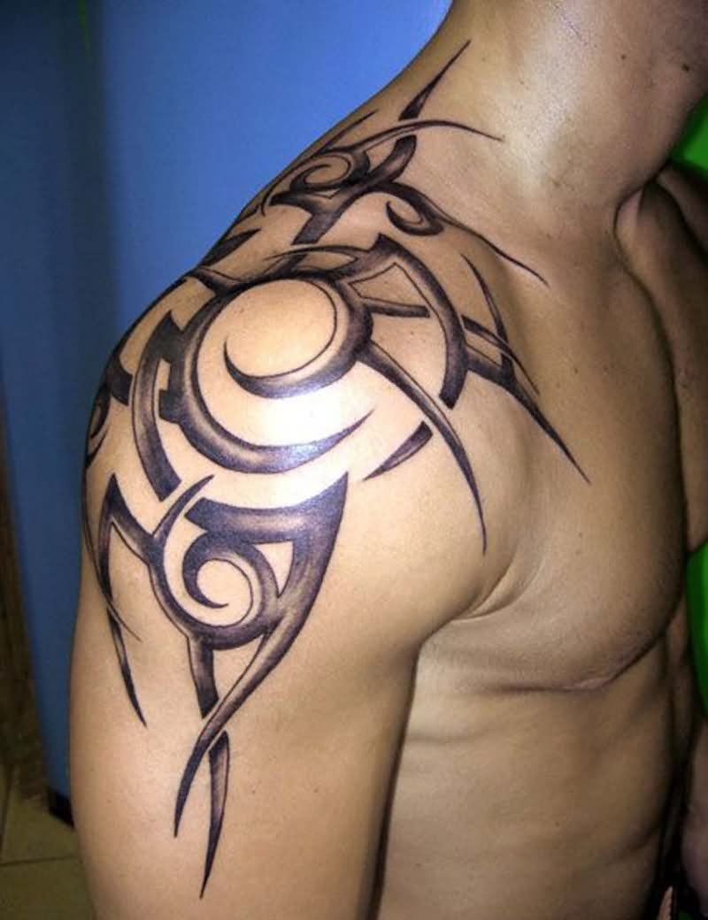 Tribal Shoulder Tattoo For Men pertaining to size 800 X 1040