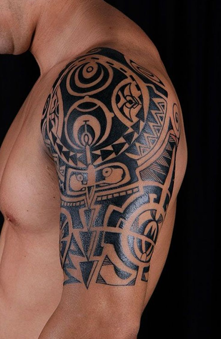 Tribal Shoulder Tattoos For Guys Tattooideaslive Tattoos inside proportions 736 X 1128
