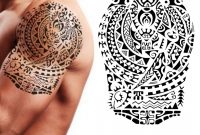 Tribal Temporary Tattoo Polynesian Turtle Shoulder Maori Black intended for size 1080 X 1080