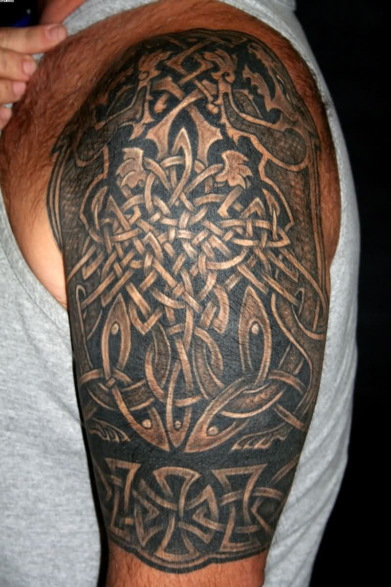 Triquetra Sleeve Tattoo Google Search Awesomeness Celtic Knot throughout proportions 800 X 1200