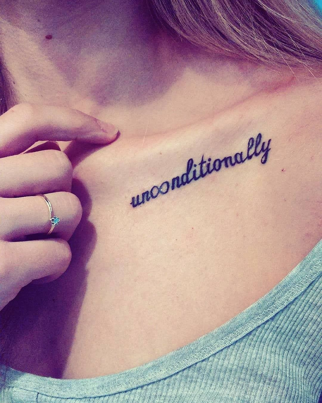 Unconditionally Tattoos Word Tattoos One Word Tattoos Girl Tattoos in size 1080 X 1350