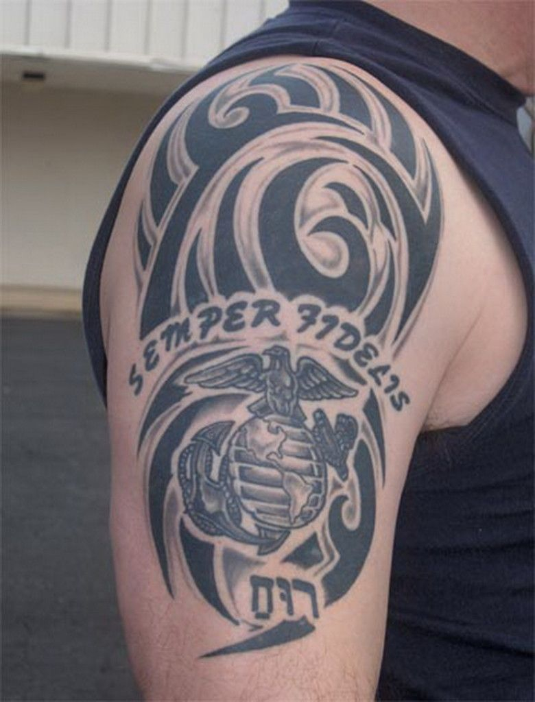 Usmc Tribal Tattoo Marine Corps Usmc Tats Marine Corps Tattoos inside measurements 780 X 1024