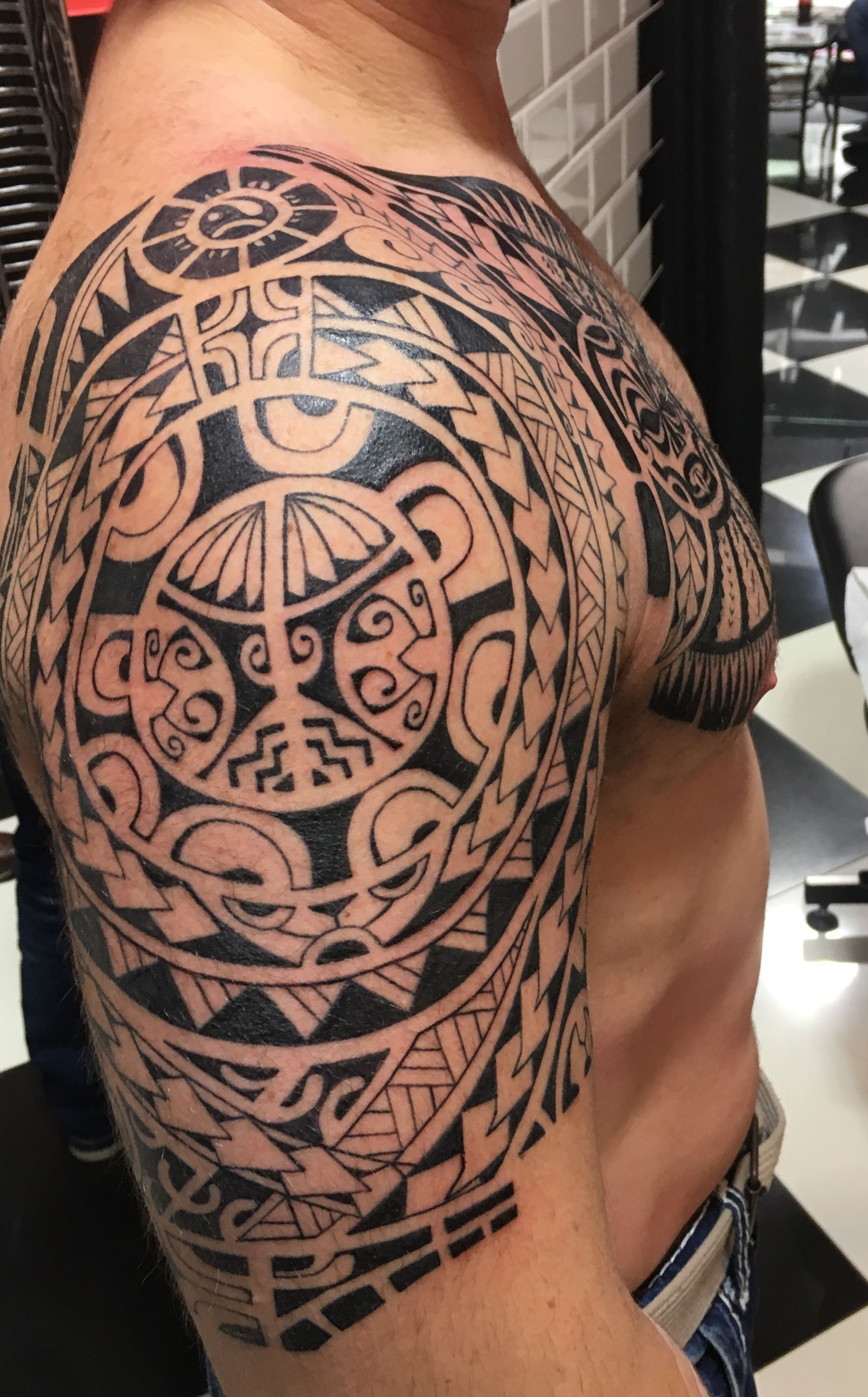 Westendtattoowien Tattoo Maori Tattoo Polynesian Tattoo Arm with measurements 2067 X 3327