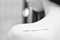 Wisdom Begins In Wonder Tattoo On The Left Shoulder Blade Tattoo pertaining to size 800 X 1000