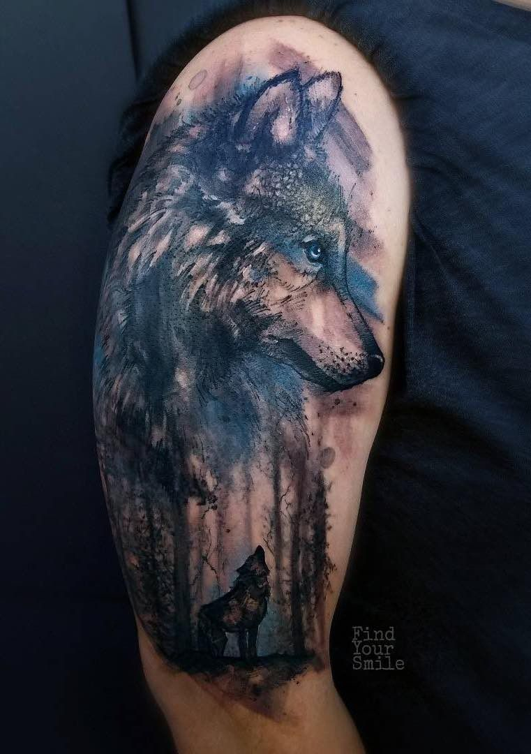 Wolf Tattoos Watercolor Wolf Tattoo Wolf Tattoos Wolf regarding dimensions 761 X 1080