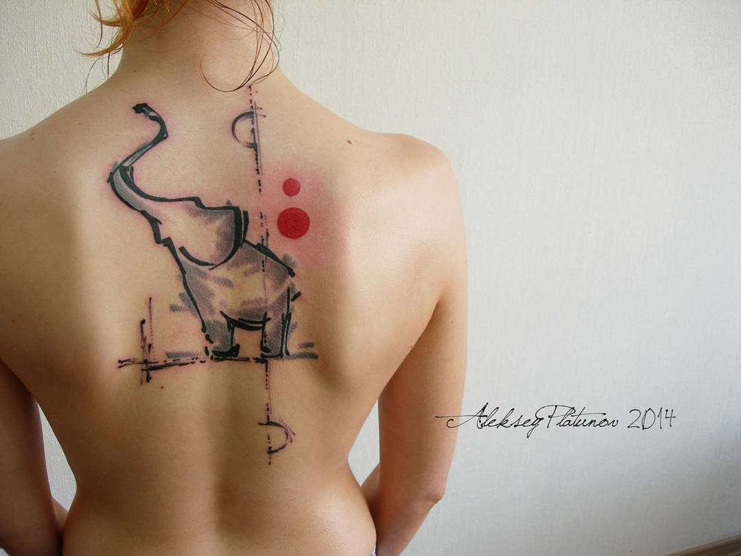 Women Back Tattoo Art Inspiration Watercolor Elephant Tattoos in proportions 1080 X 810
