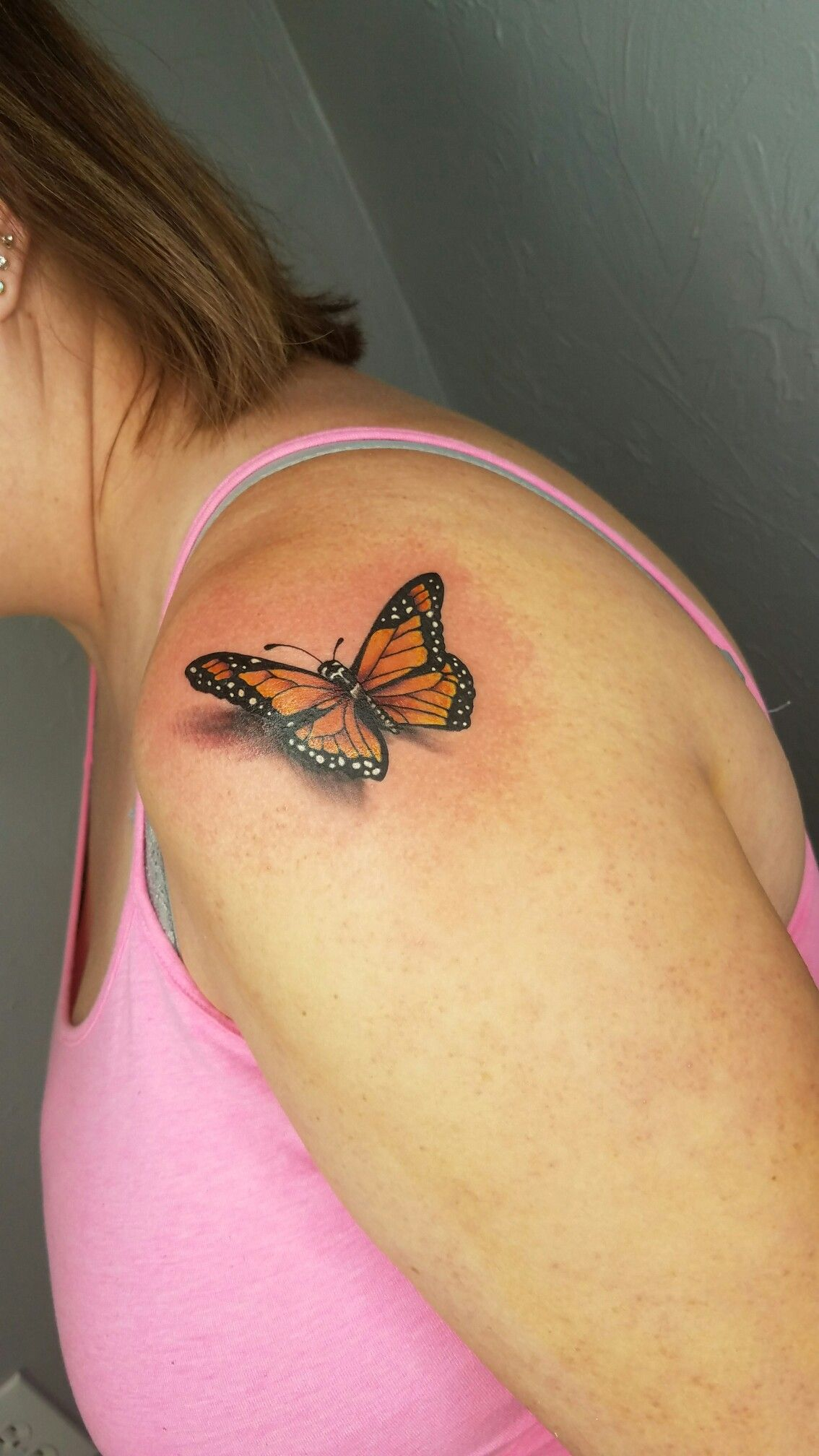 Wwwinkinktat Beautiful Monarch Realistic Butterfly Tattoo On in dimensions 1134 X 2016