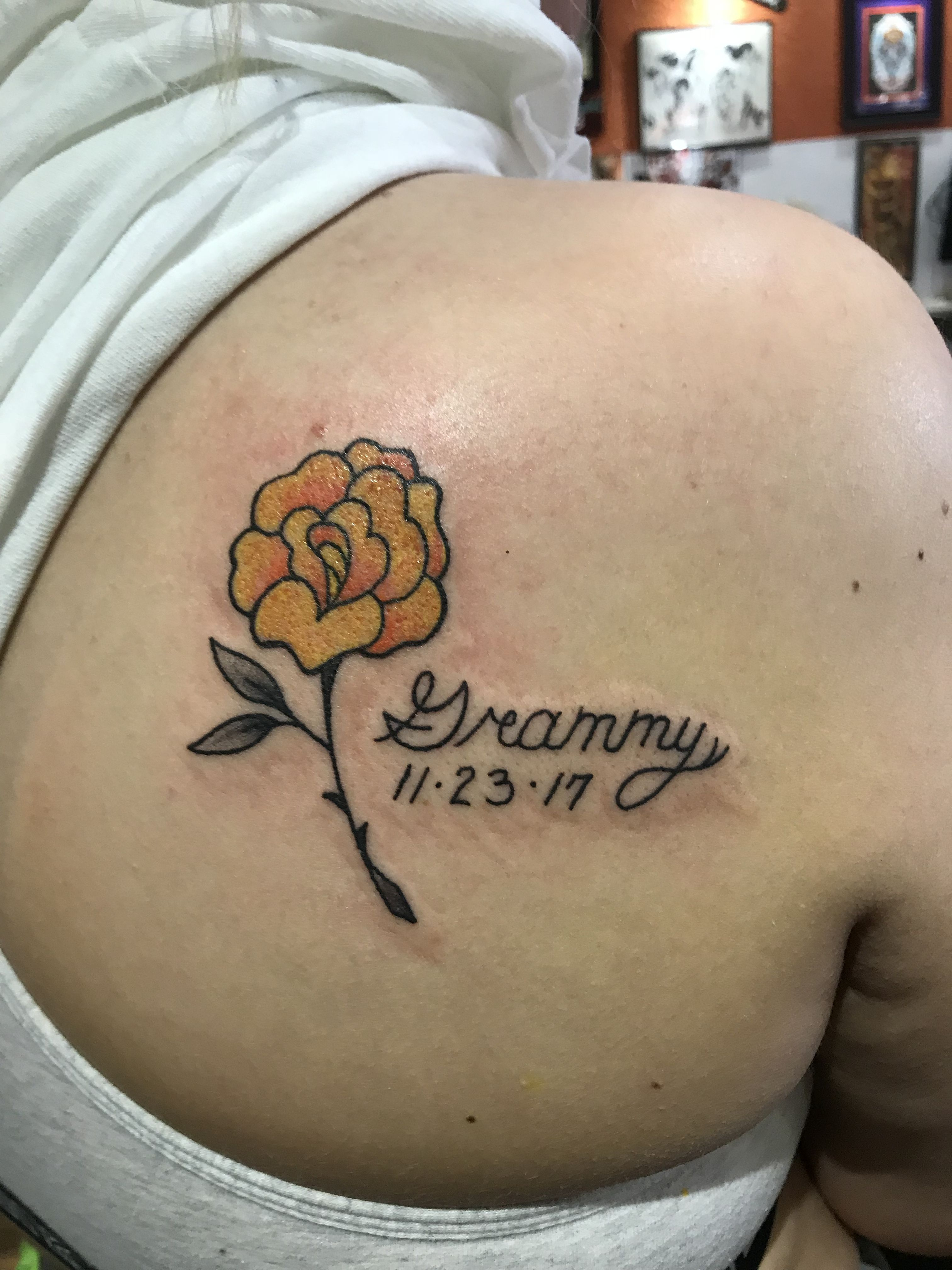 Yellow Rose Shoulder Tattoo Tattoos Shoulder Tattoo with proportions 3024 X 4032